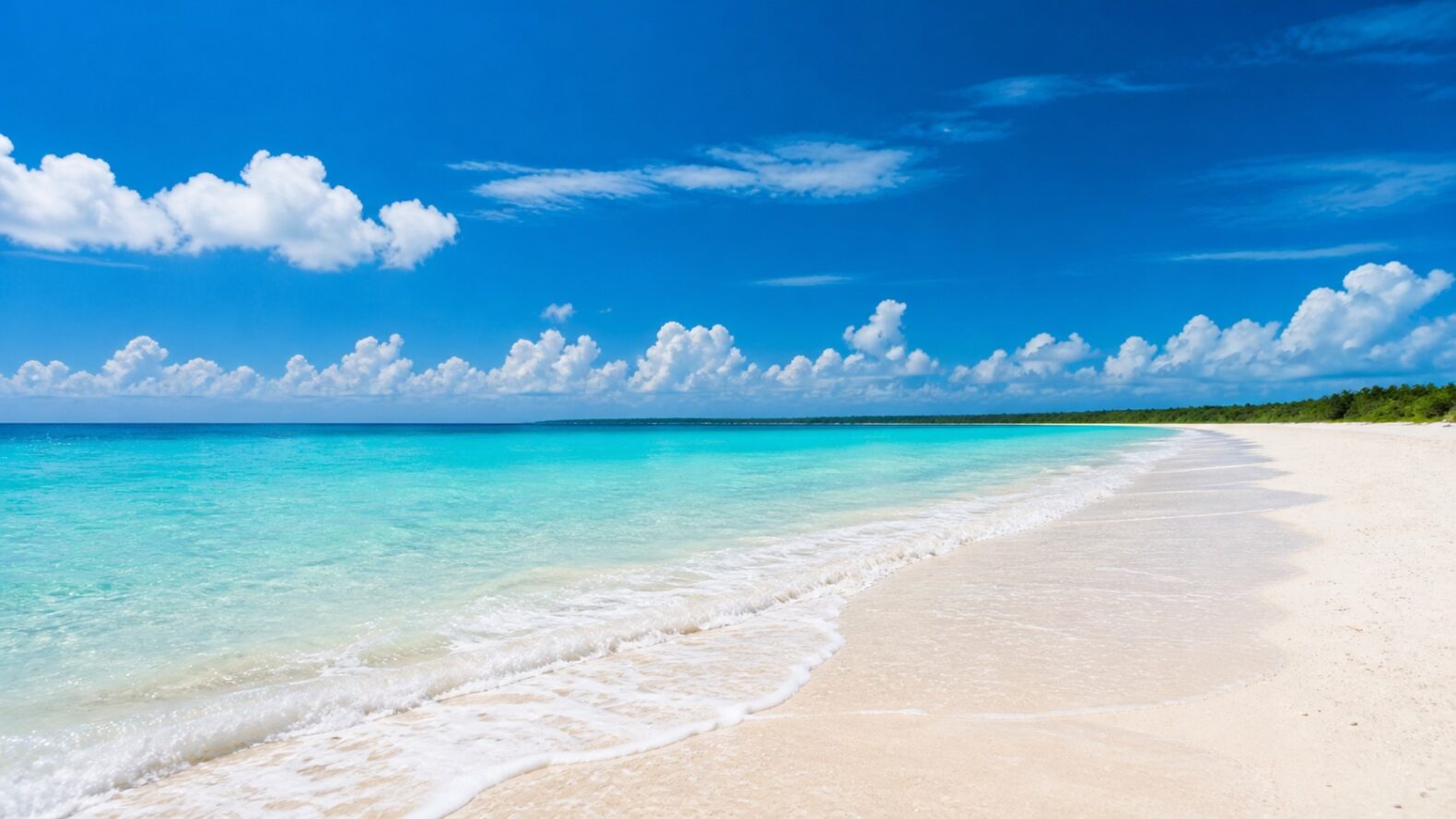 前浜ビーチをイメージした宮古ブルーの海の風景