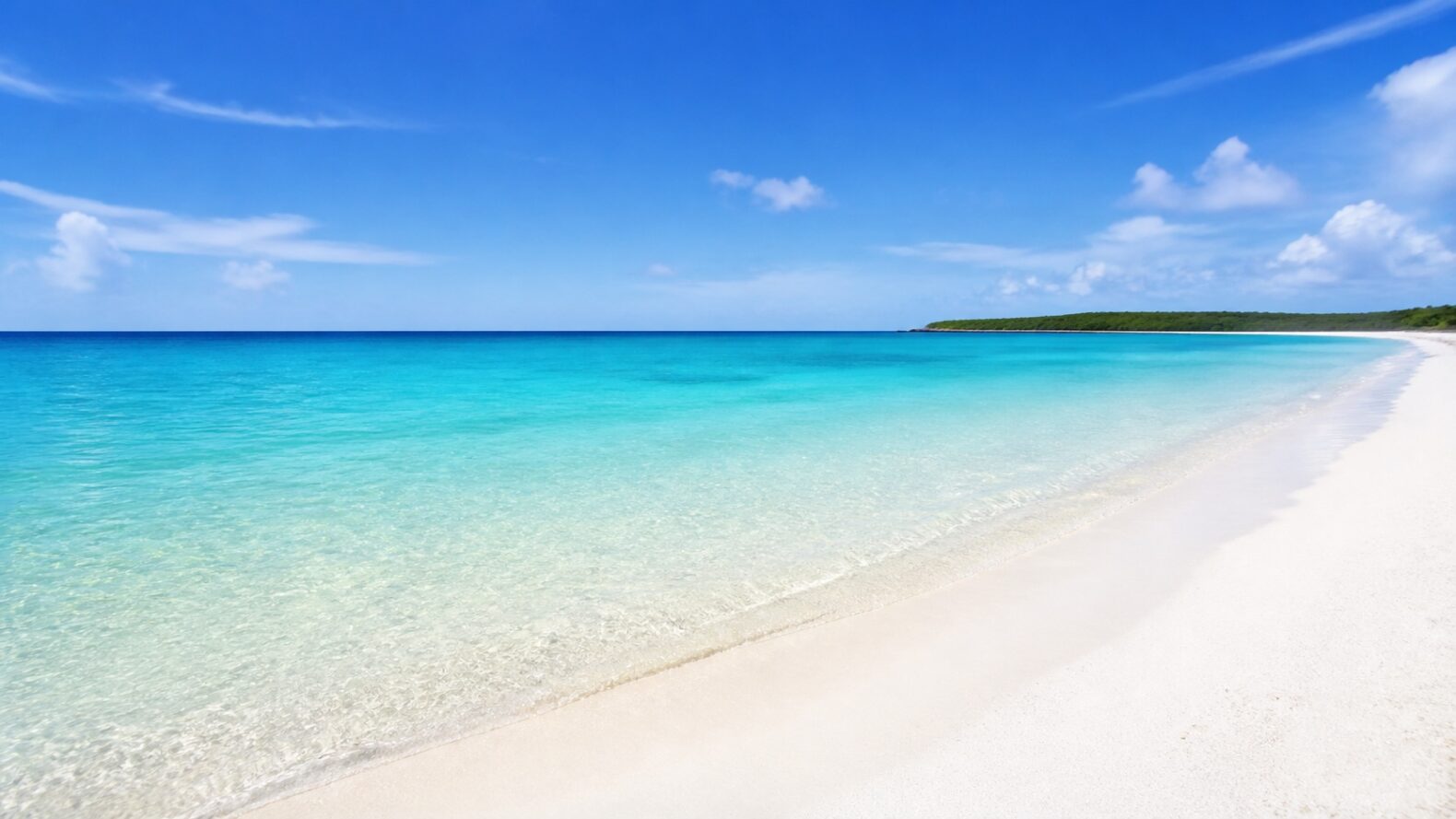 ニシ浜をイメージした青いグラデーションの海の風景