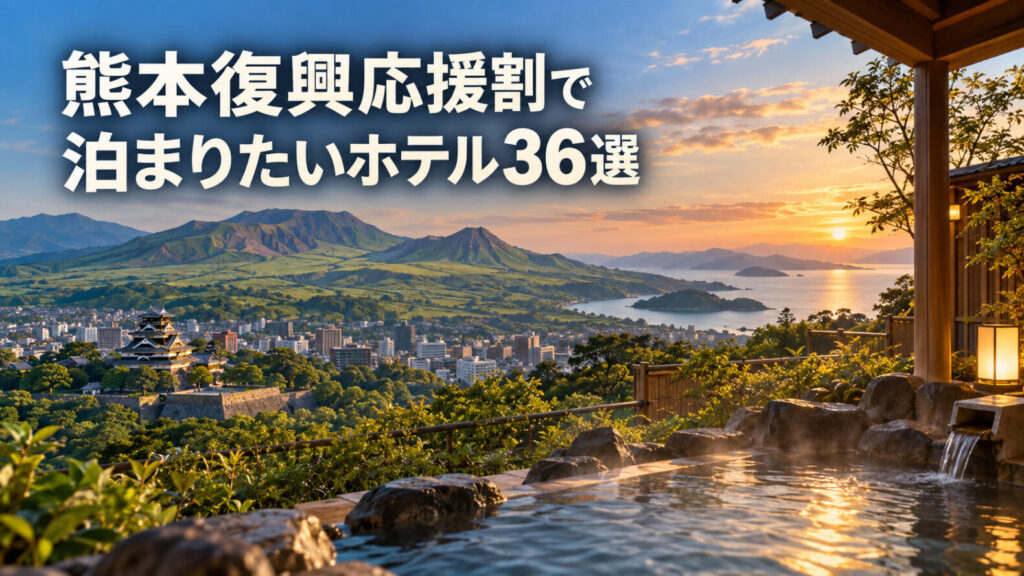 阿蘇の山々と熊本市街、天草の海を望む露天風呂の風景