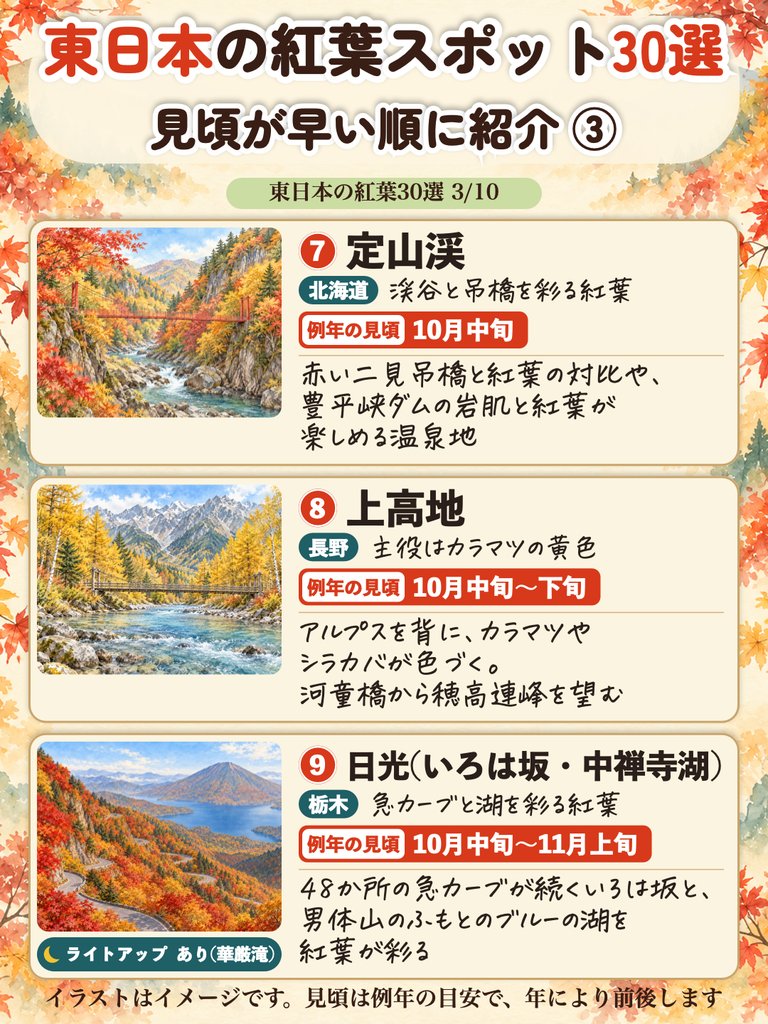 東日本の紅葉スポット30選の一覧画像(3枚目)