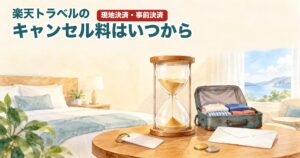 楽天トラベルのキャンセル料はいつから(イラスト)