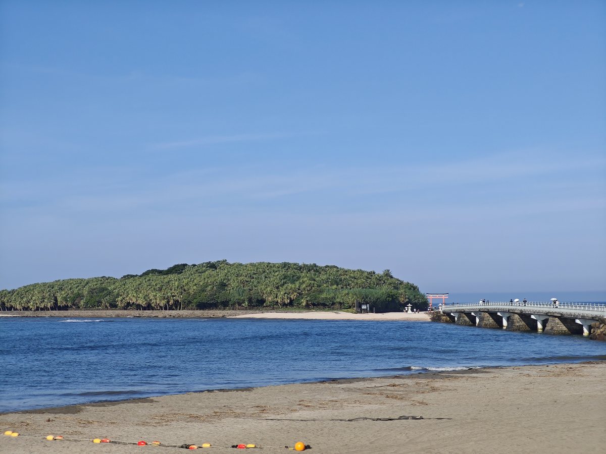 島と橋のアップ