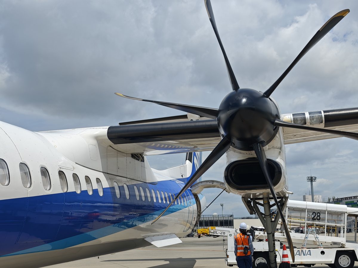 ANAのプロペラ機のプロペラ